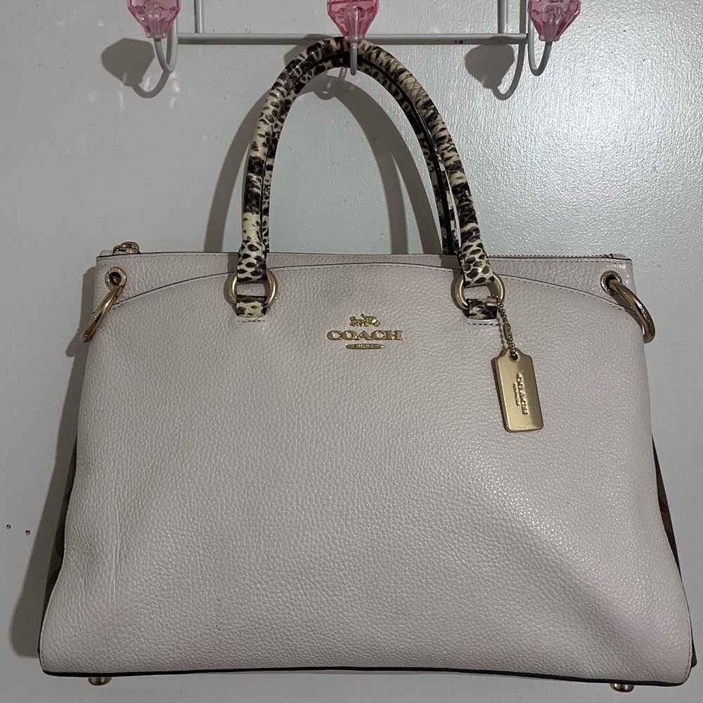 Coach Purse snakeskin handle